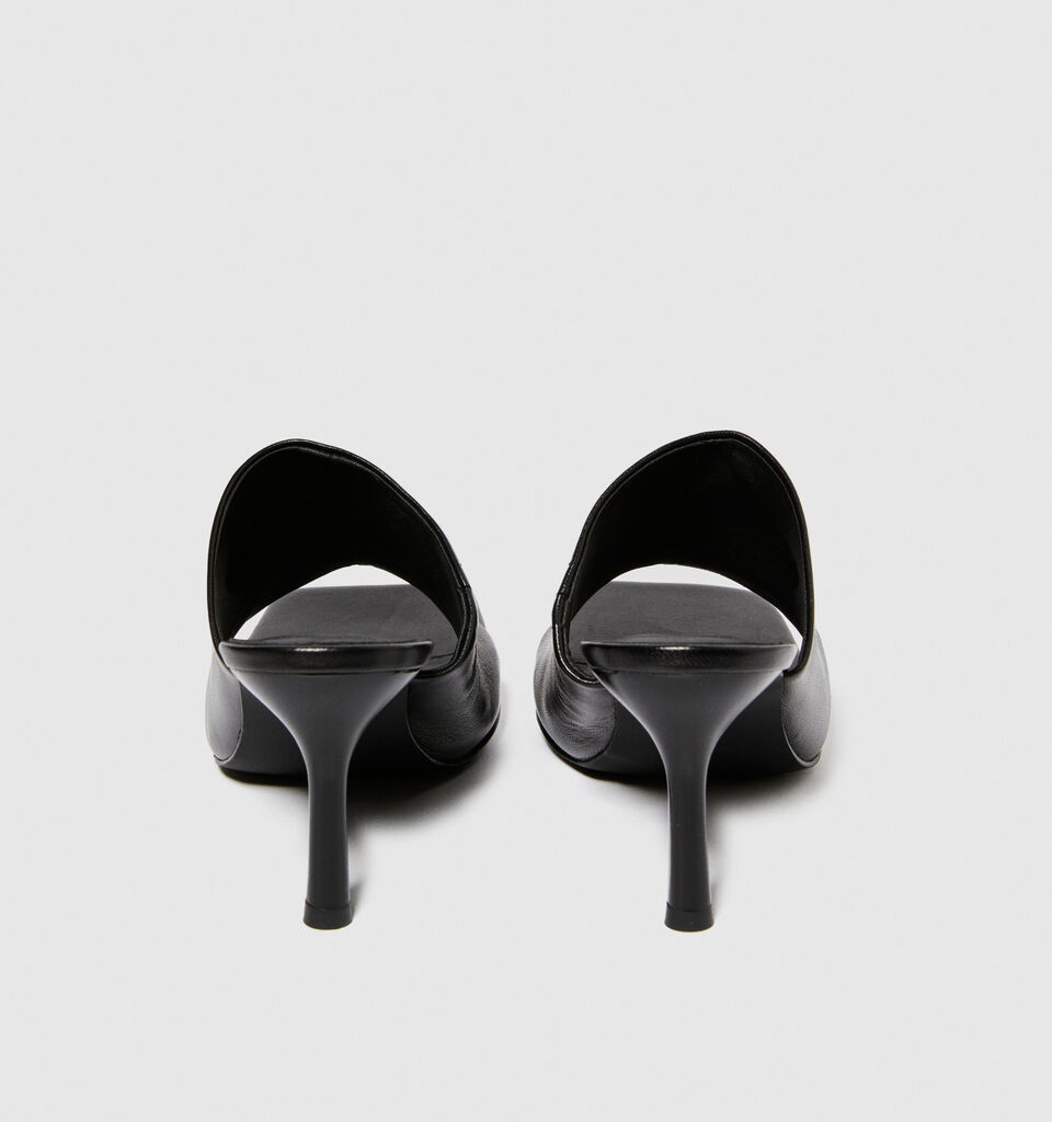 High 100% leather sandals - women's sandals and slippers - Black | Sisley image number 2